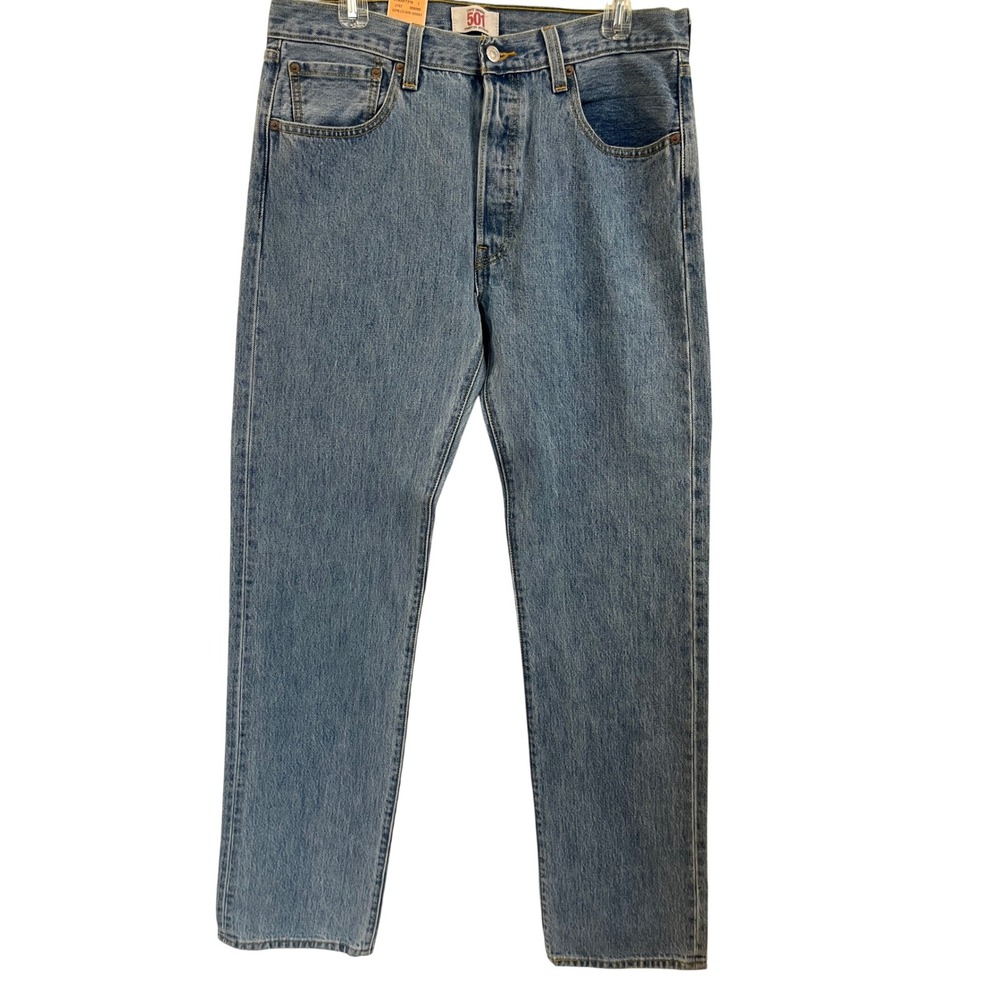 Levi's 501 Original Fit Mens Jeans 34x36 Blue Straight Leg Button Fly NWT